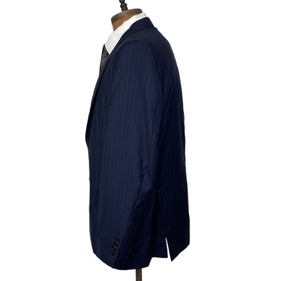 44R JOS A BANK RESERVE mens Blue Pinstripe Lanificio Cerruti 120's Italy Jacket - Picture 4 of 8